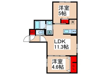 間取図 エルファーロ日暮里