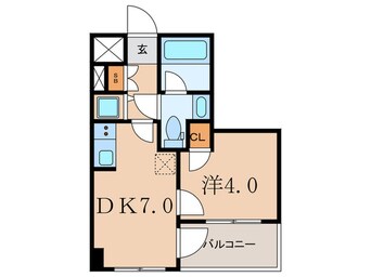 間取図 ｵｰﾌﾟﾝﾚｼﾞﾃﾞﾝｼｱ中目黒（４０４）