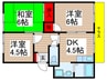 リベ－ルサ－ティ－ 3DKの間取り
