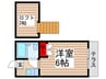ホワイトヒルズ 1Rの間取り