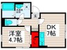 アイファミール 1DKの間取り