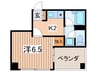 てぃだ横浜 1Kの間取り