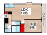 アビタシオン扇 1LDKの間取り