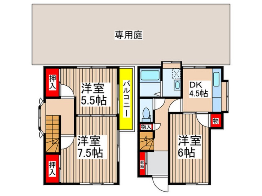 間取図 朝霞市幸町一丁目貸家