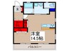 アヴィル旭町Ⅱ 1Rの間取り