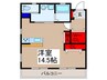 アヴィル旭町Ⅱ 1Rの間取り