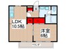 三晃ハイツＥ棟 1LDKの間取り