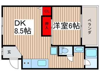 間取図 谷津遊園コーポラス(201)