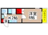 八千代台パーソナルハウスpart10 1Kの間取り