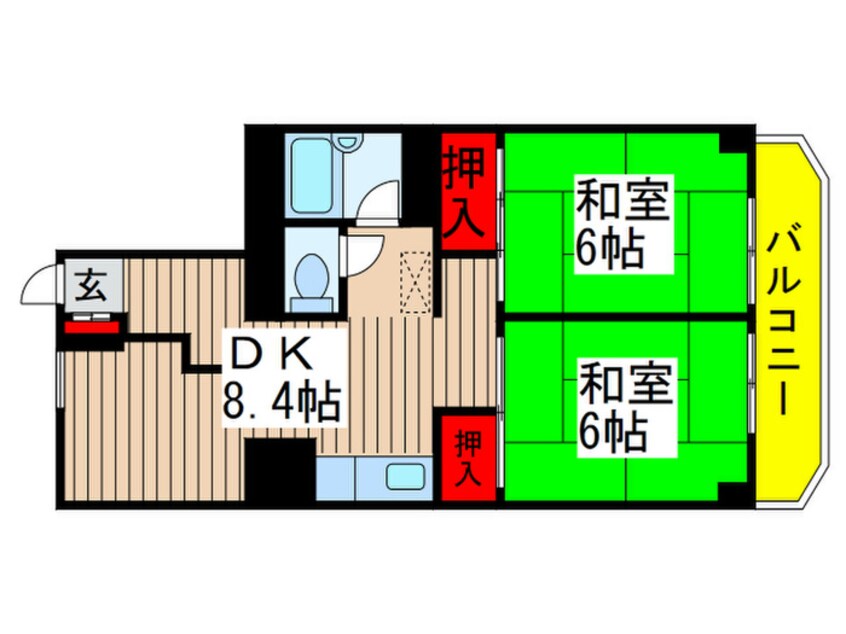 間取図 サンコーポ勝田台Ｃ棟(403)