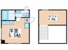 OvestⅡ 1Rの間取り