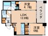 オーパスレジデンス銀座イースト 2LDKの間取り