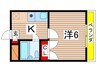 ニッシンビル 1Kの間取り