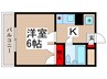 ニッシンビル 1Kの間取り