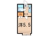 アネックスⅢ－Ｂ 1Kの間取り