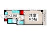 エスポワ－ル 1Kの間取り