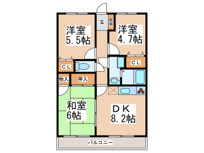 間取図 サンプラザ荏田