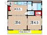 グリーンヒル 2Kの間取り