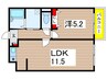 カムフォート登戸Ⅲ 1LDKの間取り