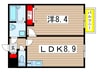 カムフォート登戸Ⅲ 1LDKの間取り
