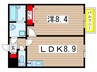カムフォート登戸Ⅲ 1LDKの間取り