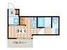 フラット横浜大口 1Rの間取り