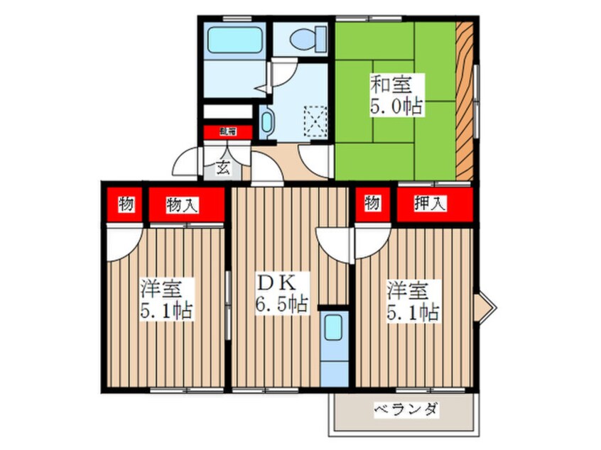 間取図 フレグランス四季B