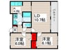 リベルタ椿 2LDKの間取り
