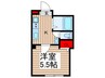 エクセラン元郷Ⅰ 1Kの間取り