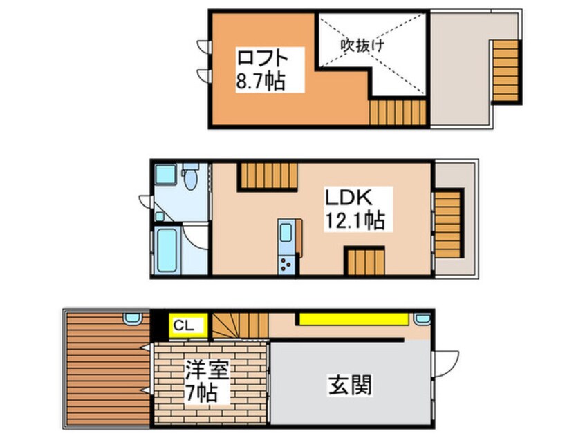 間取図 the s low time house