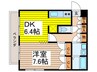 ﾆｭ-ｼﾃｨｱﾊﾟ-ﾄﾒﾝﾂ久が原 1DKの間取り