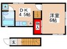 ハウスコスゲⅡ 1DKの間取り
