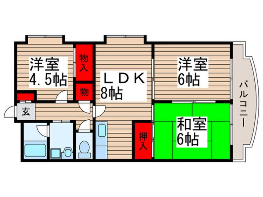 間取図 パレス・サンヴェ－ルⅠ