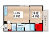 AJ南柏SouthⅢ 1LDKの間取り