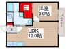 パールガーデン川越E棟 1LDKの間取り