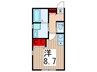 杜のアパート 1Rの間取り