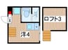 ハーモニーテラス南小岩Ⅲ 1Rの間取り