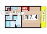 リブリ・長洲 1Kの間取り