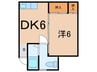 吉田荘1号棟 1DKの間取り