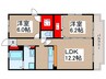 パームサイト 2LDKの間取り