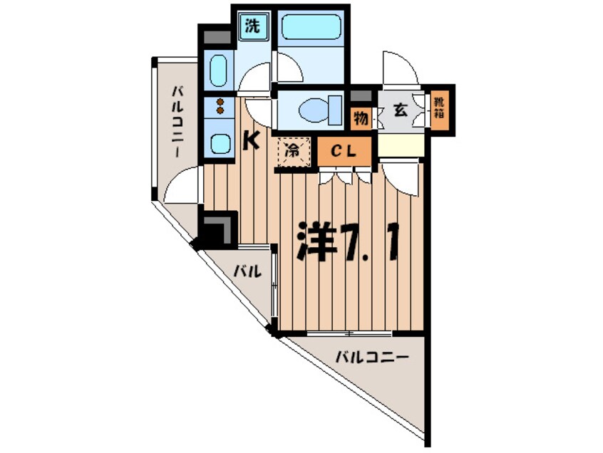 間取図 クオリア目黒大橋イ－スト(404)