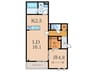 ＷＨＩＴＥ　ＰＡＬＡＣＥ 1LDKの間取り