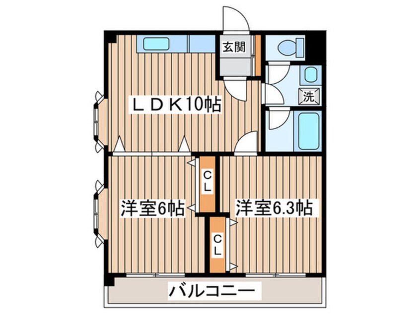 間取図 平和町マンション