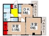 フォーシーズンFY 2DKの間取り