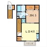 花水木 1LDKの間取り