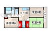 ウエストアローム 3DKの間取り