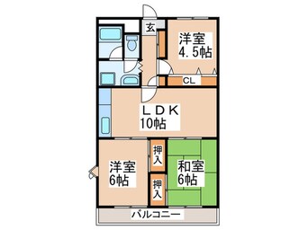 間取図 プレシ－ルハイム