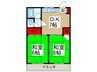 諏訪原マンション 2DKの間取り