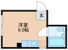 ホワイト大山 1Rの間取り