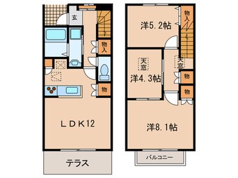 間取図 タウンヒルズあざみ野Ａ棟